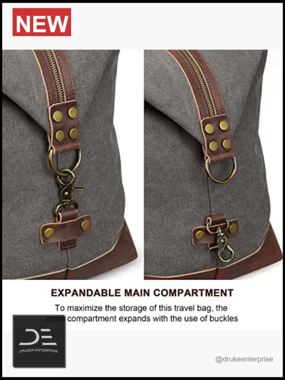 Canvas Duffel Bag for Travel Carry On Weekender Bag Men